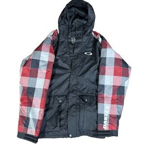 Oakley Bonk Ski Snowboard Jacket Men's 2XL (Loose Fit) Red Plaid